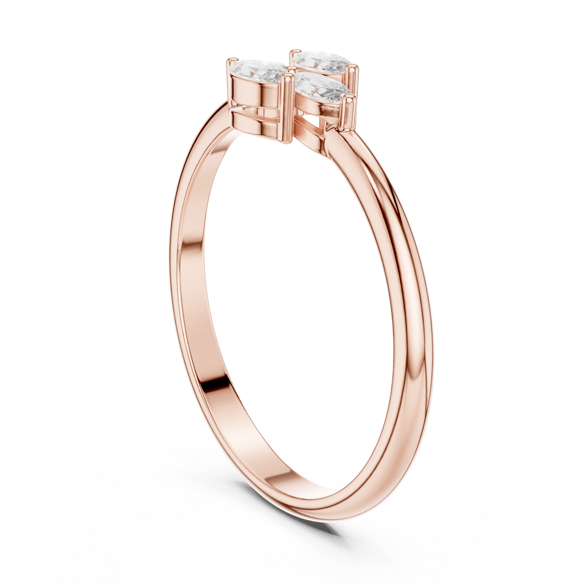 0.21 ct Marquise Cut Diamond Floral Cluster Ring – view 6 of 12, lab grown diamond ring | Jewelix Atelier