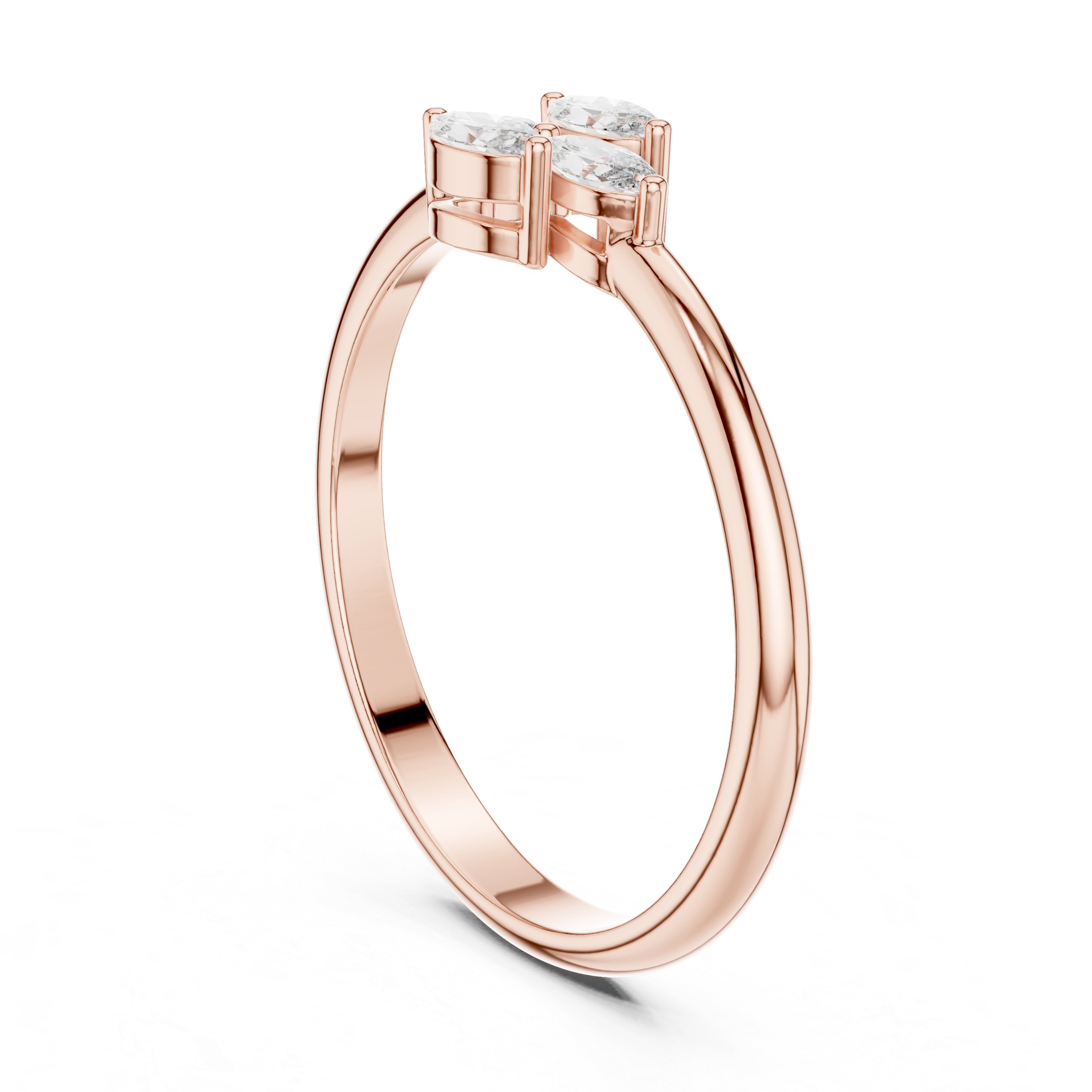 0.21 CT Marquise Cut Diamond Floral Cluster Ring