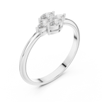 0.21 CT Marquise Cut Diamond Floral Cluster Ring