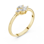 0.21 CT Marquise Cut Diamond Floral Cluster Ring