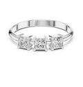 0.51 CT Three Stone Princess Cut Diamond Ring
