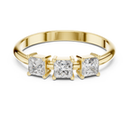 0.51 CT Three Stone Princess Cut Diamond Ring