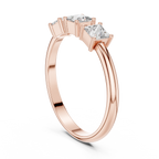 0.51 CT Three Stone Princess Cut Diamond Ring