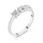0.51 CT Three Stone Princess Cut Diamond Ring