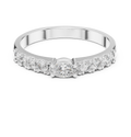 0.38 CT Marquise Cut Diamond Solitaire Ring with Side Diamonds