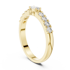 0.38 CT Marquise Cut Diamond Solitaire Ring with Side Diamonds