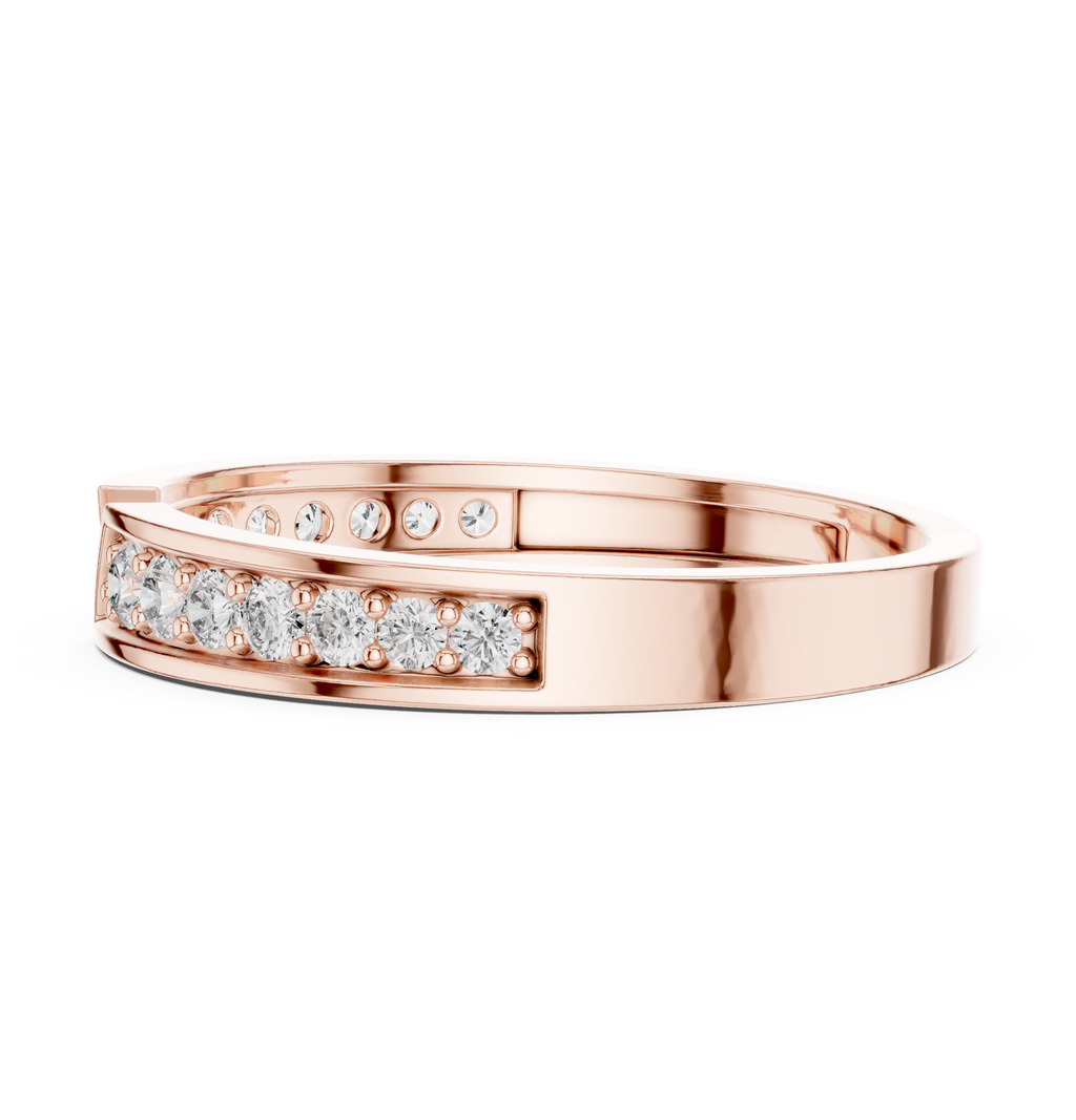 0.24 CT Pavé Diamond Open Gap Ring
