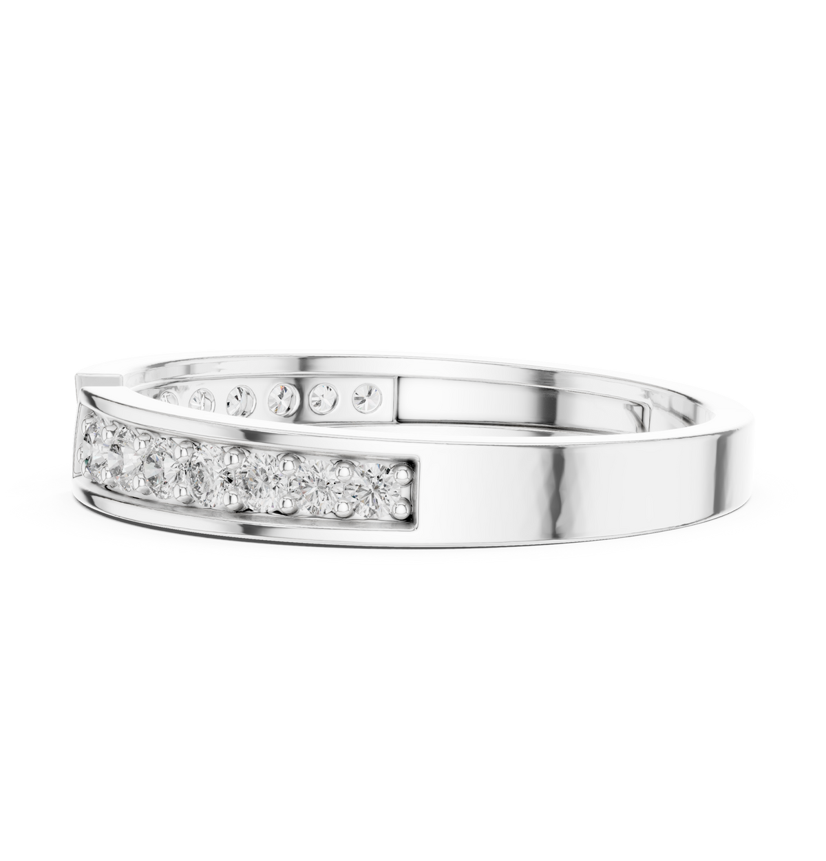 Pavé Diamond Open Gap Ring – view 4 of 12, lab grown diamond ring | Jewelix Atelier