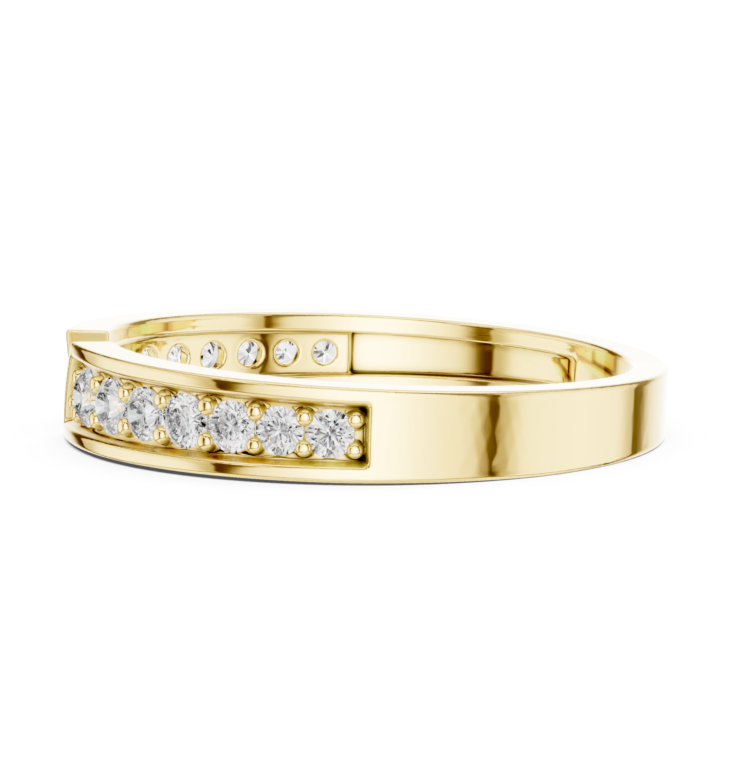 0.24 CT Pavé Diamond Open Gap Ring
