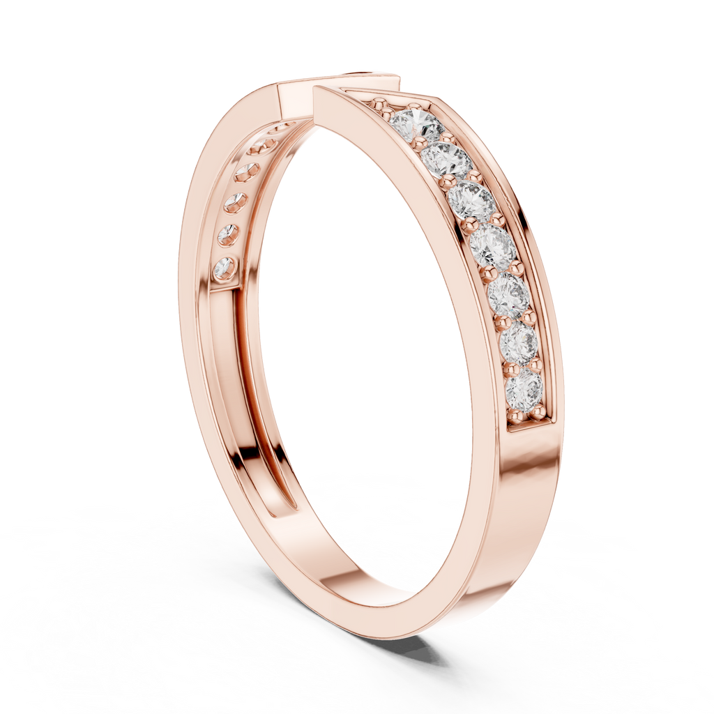 0.24 CT Pavé Diamond Open Gap Ring