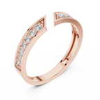 0.24 CT Pavé Diamond Open Gap Ring