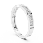 0.24 CT Pavé Diamond Open Gap Ring