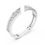 0.24 CT Pavé Diamond Open Gap Ring