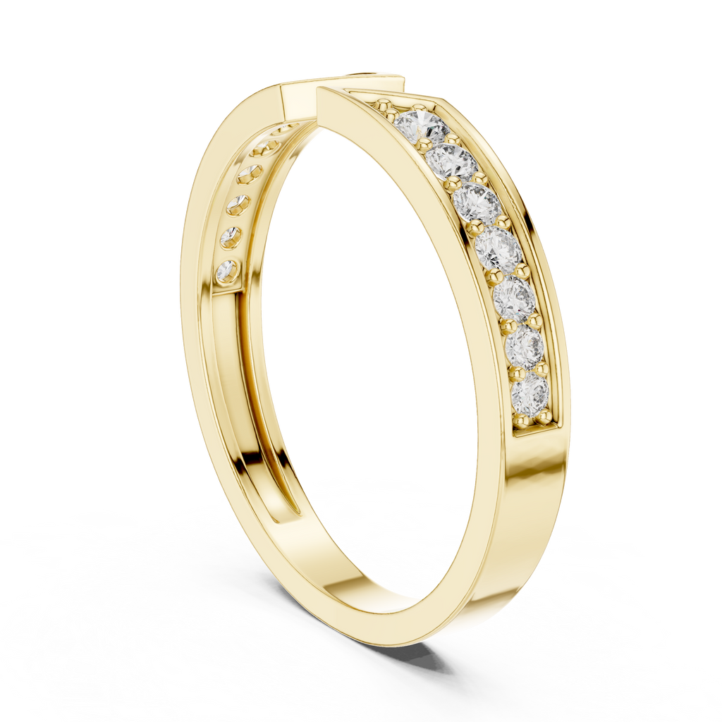 0.24 CT Pavé Diamond Open Gap Ring