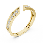 0.24 CT Pavé Diamond Open Gap Ring