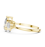 1.24 CT Pear Cut Diamond Three Stone Engagement Ring