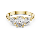 1.28 CT Oval Cut Diamond Three Stone Engagement Ring