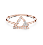 0.17 CT Triangle Cut Diamond Geometric Ring