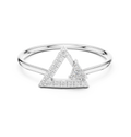 0.17 CT Triangle Cut Diamond Geometric Ring