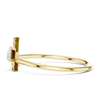 0.17 CT Triangle Cut Diamond Geometric Ring
