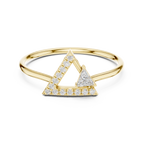 0.17 CT Triangle Cut Diamond Geometric Ring