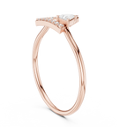 0.17 CT Triangle Cut Diamond Geometric Ring
