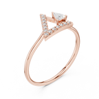 0.17 CT Triangle Cut Diamond Geometric Ring
