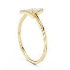 0.17 CT Triangle Cut Diamond Geometric Ring