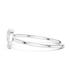 0.27 CT Princess Cut Diamond Bypass Ring