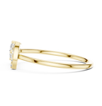 0.27 CT Princess Cut Diamond Bypass Ring