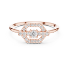 0.19 CT Hexagon Halo Diamond Ring