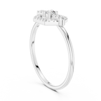 0.19 CT Hexagon Halo Diamond Ring