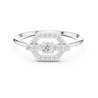 0.19 CT Hexagon Halo Diamond Ring