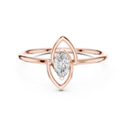 0.16 CT Marquise Cut Solitaire Diamond Ring