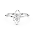 0.16 CT Marquise Cut Solitaire Diamond Ring