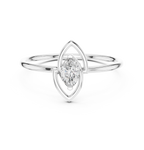 0.16 CT Marquise Cut Solitaire Diamond Ring