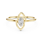 0.16 CT Marquise Cut Solitaire Diamond Ring