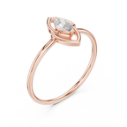 0.16 CT Marquise Cut Solitaire Diamond Ring