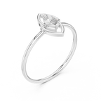 0.16 CT Marquise Cut Solitaire Diamond Ring
