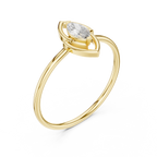 0.16 CT Marquise Cut Solitaire Diamond Ring