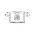 0.33 CT Princess Cut Diamond Bow Ring