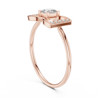 0.33 CT Princess Cut Diamond Bow Ring