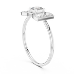 0.33 CT Princess Cut Diamond Bow Ring