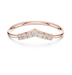 0.11 CT Curved Diamond Wishbone Ring