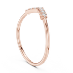 0.11 CT Curved Diamond Wishbone Ring