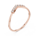 0.11 CT Curved Diamond Wishbone Ring