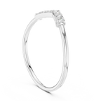 0.11 CT Curved Diamond Wishbone Ring