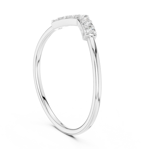 0.11 CT Curved Diamond Wishbone Ring