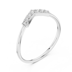 0.11 CT Curved Diamond Wishbone Ring