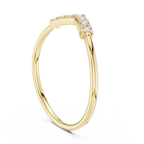 0.11 CT Curved Diamond Wishbone Ring